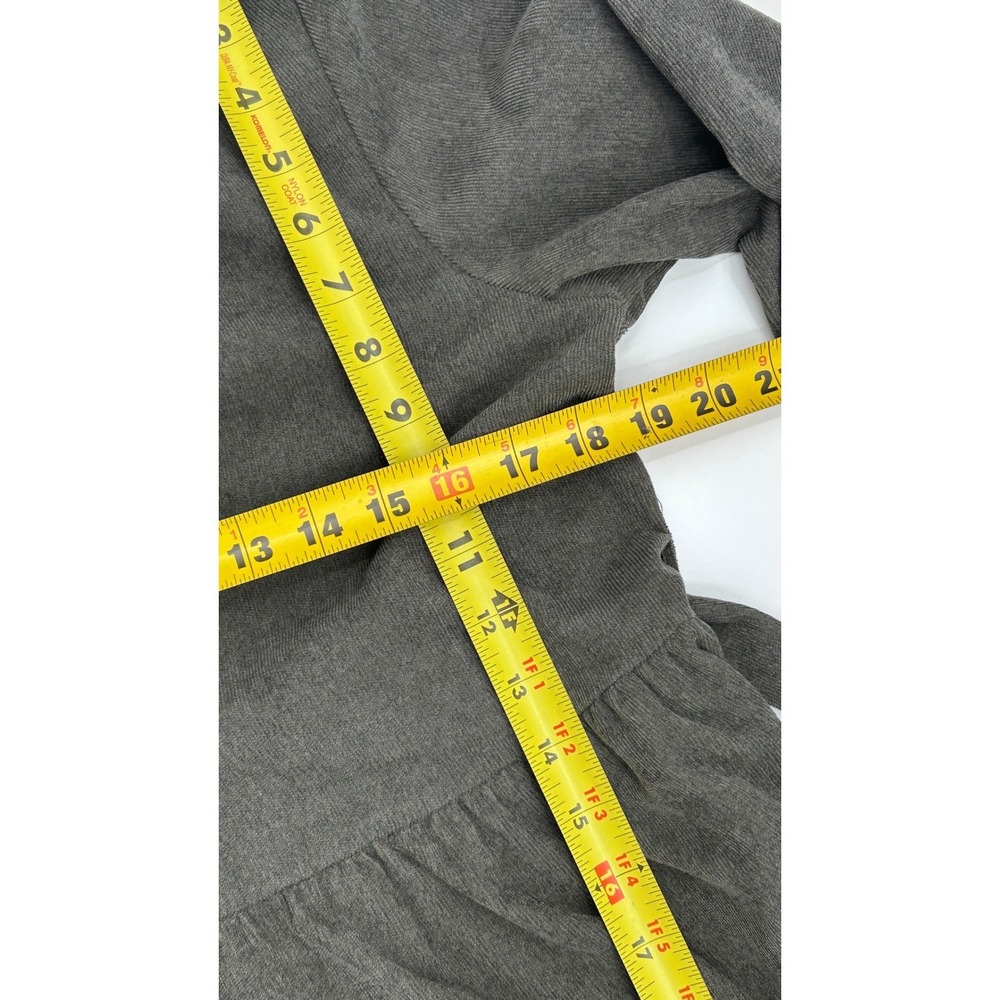 Simply Southern Womens Gray Corduroy Tiered Belted Button Front Dress Small - Picture 10 of 13